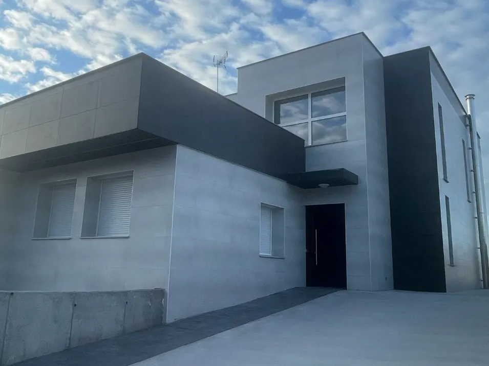 Modern house exterior designed and prepared for full smart home automation installation.