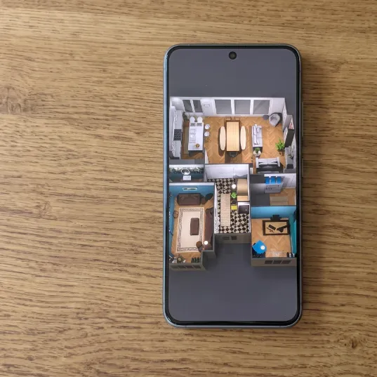 SH-Pro 3D floor plan digital twin of a Berkshire home on a wall-mounted panel